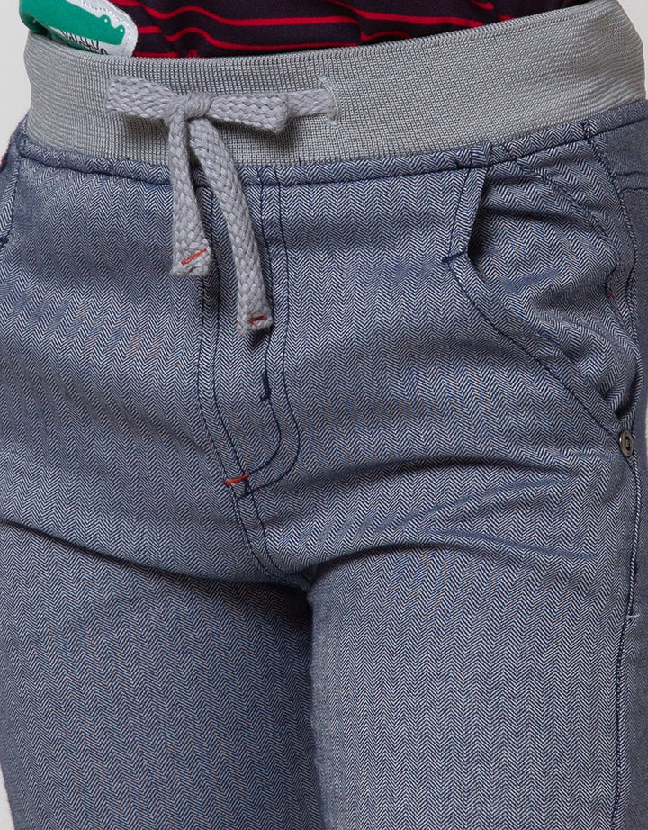 Little M Long Pants Jogger Rib Herringbone