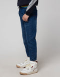 Little M Long Denim Reguler Rib Non Sterch Bordir Dino