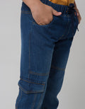 Little M Pants Denim Print Imagine Aplikasi