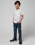 Little M Printed Denim Boys Pants
