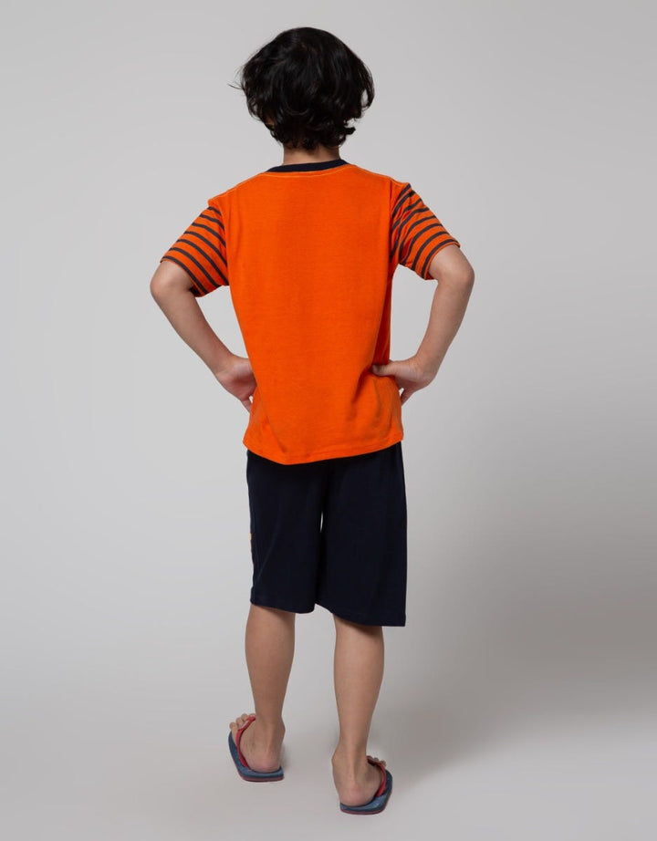 Little M Top-Bottom Setelan T-Shirt Tiger