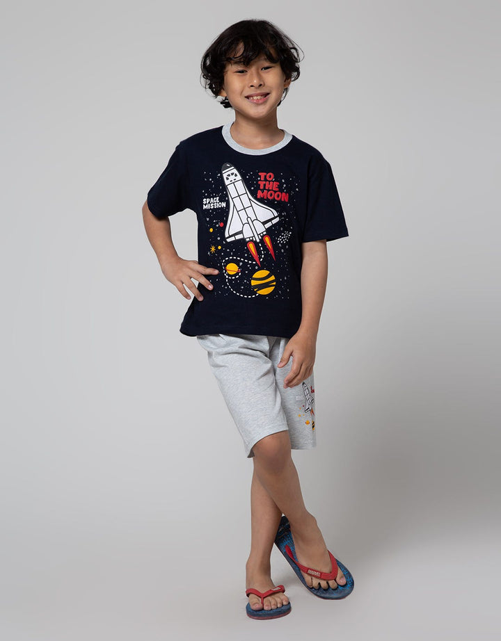Little M Top-Bottom To The Moon T-Shirt Suit