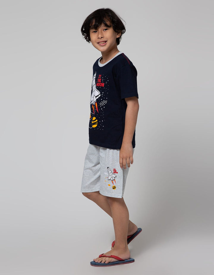 Little M Top-Bottom To The Moon T-Shirt Suit