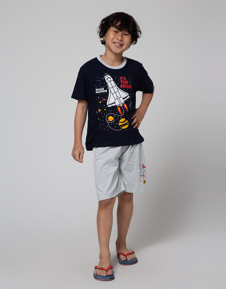 Little M Top-Bottom To The Moon T-Shirt Suit