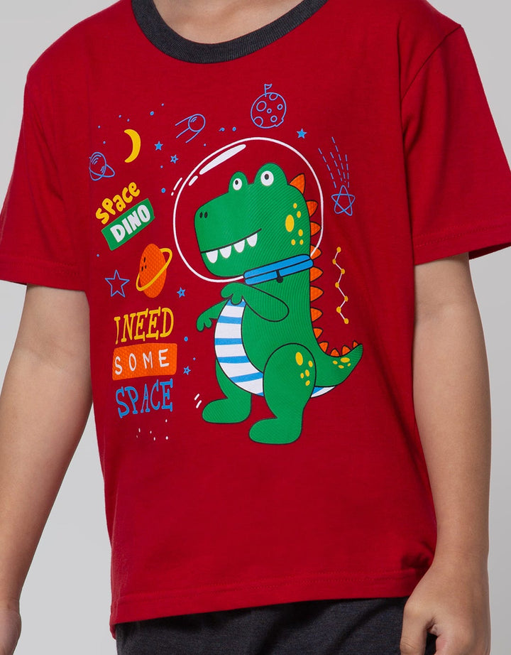 Little M Top-Bottom Setelan T-Shirt Dino I Need Space