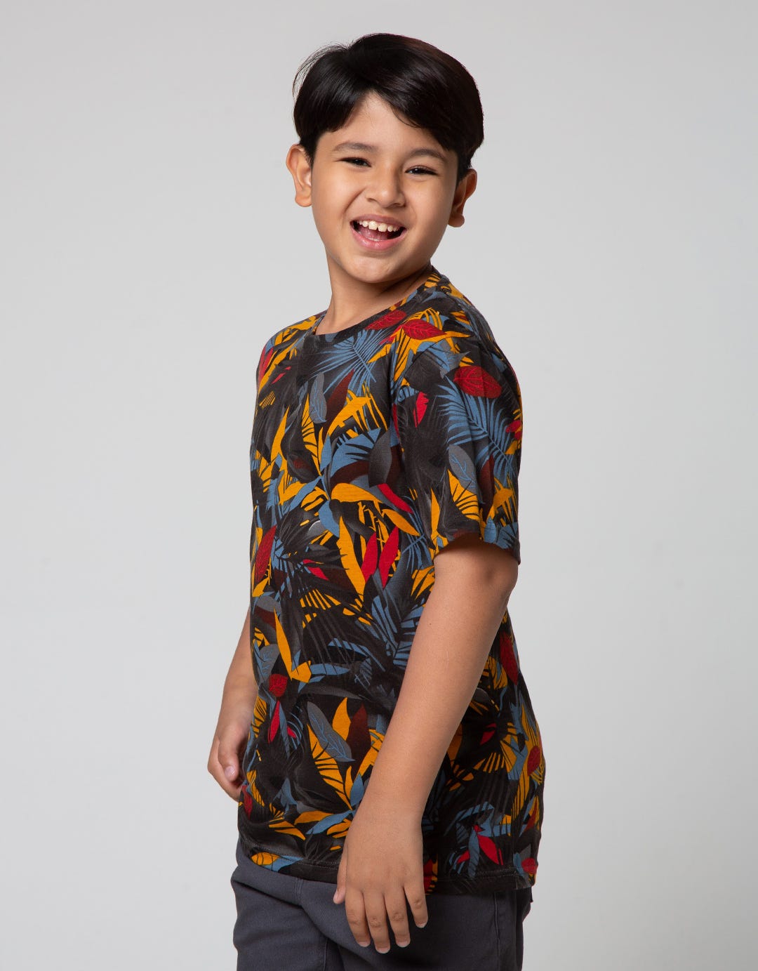 Nevada Short Sleeve T-Shirt Full Rotary Colorful Leaf