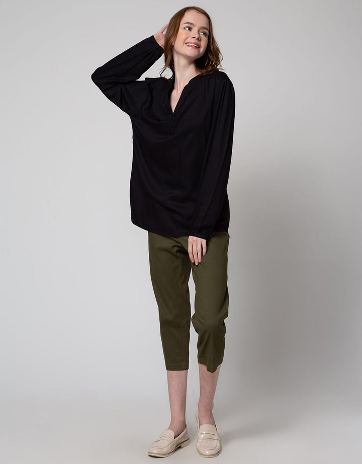 St. Yves Long Sleeve Blouse Twoven Licaevo Fabric