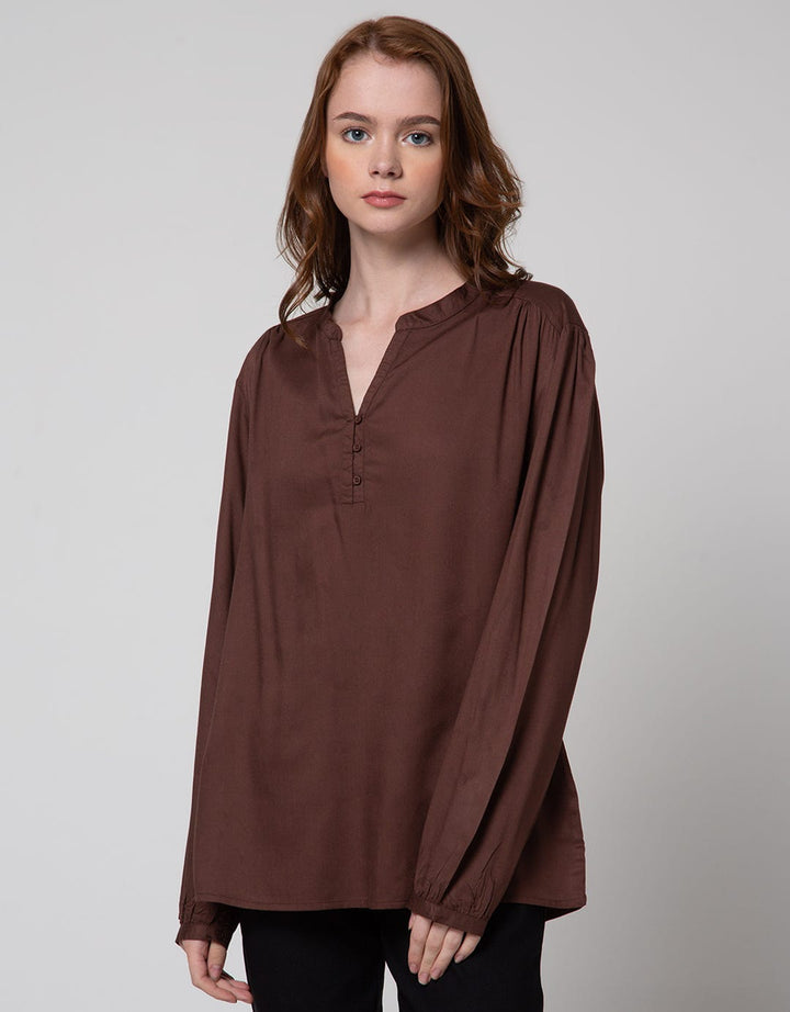 St. Yves Long Sleeve Blouse Twoven Licaevo Fabric