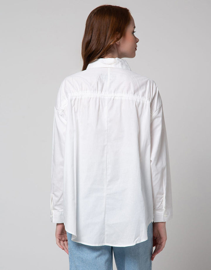Nevada Long Sleeve Shirt Cotton With Elastic Yoke