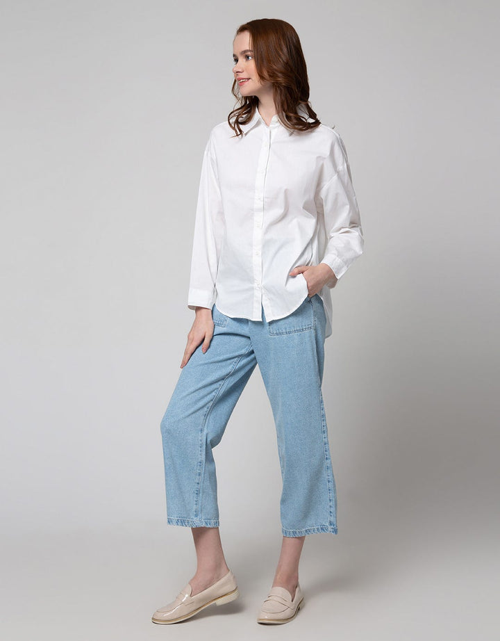 Nevada Long Sleeve Shirt Cotton With Elastic Yoke