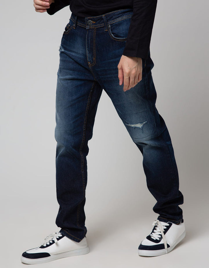 Nevada Denim Long Pants Tapered Ripped Stitch