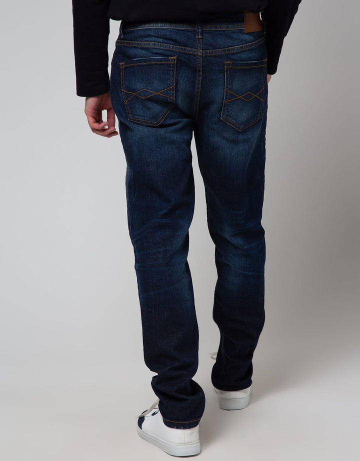 Nevada Denim Long Pants Tapered Ripped Stitch