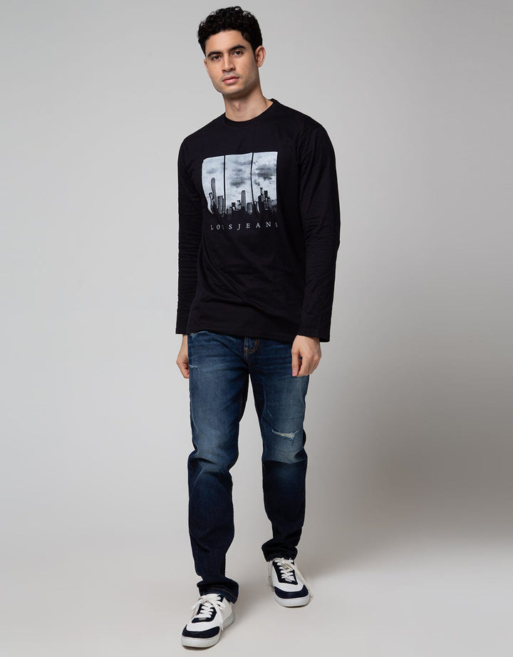 Nevada Denim Long Pants Tapered Ripped Stitch