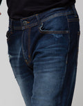 Nevada Denim Long Pants Tapered Ripped Stitch