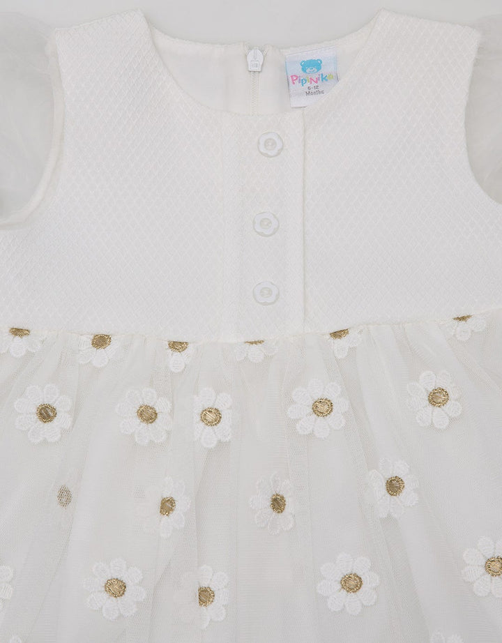Pipiniko Bordir Flower Dress Anak Perempuan