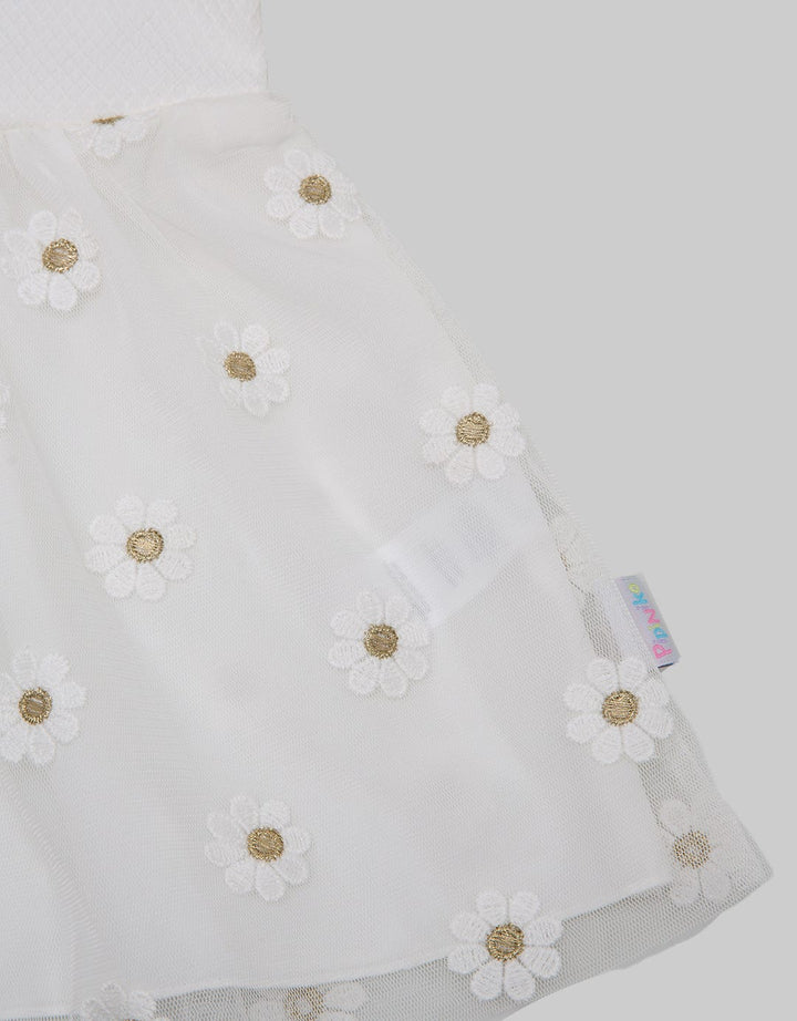 Pipiniko Bordir Flower Dress Anak Perempuan