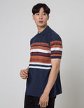 Cole Stripe Chest Kaos Polo Pria