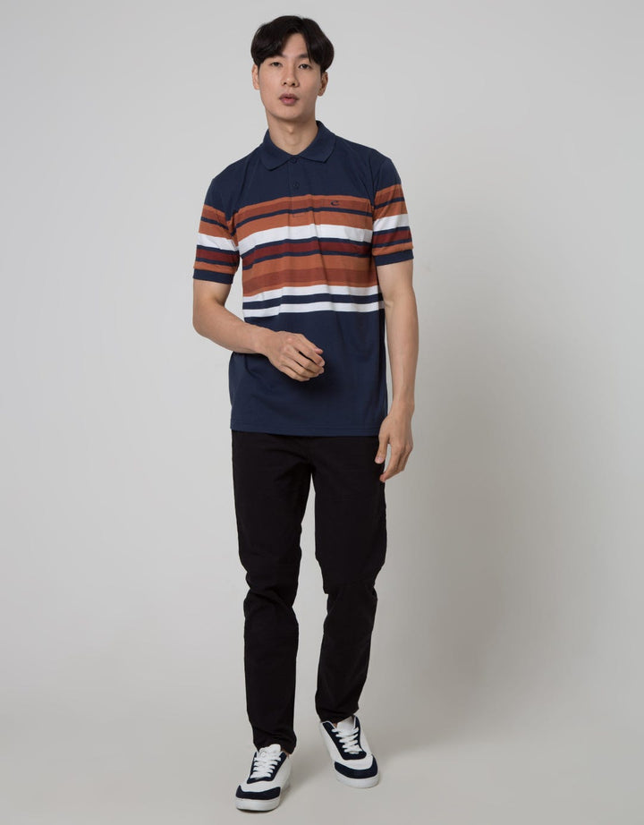 Cole Stripe Chest Kaos Polo Pria