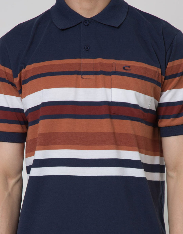 Cole Stripe Chest Kaos Polo Pria