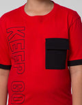 Nevada Sport Short Sleeve T-Shirt Print Keep Going Pocket