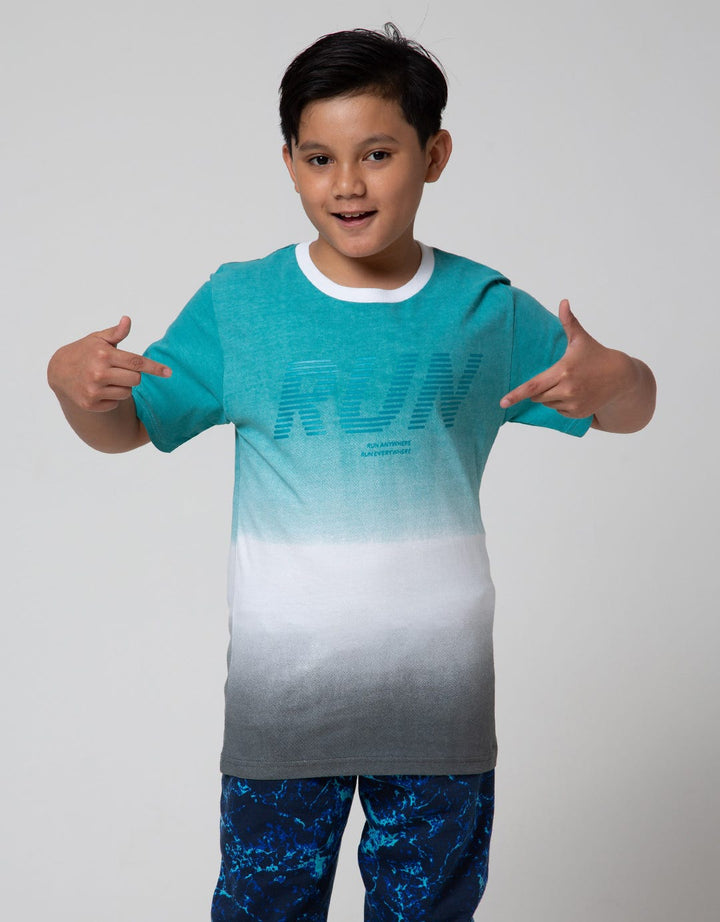 Nevada Sport Short Sleeve T-Shirt Textured Ombre Green Run