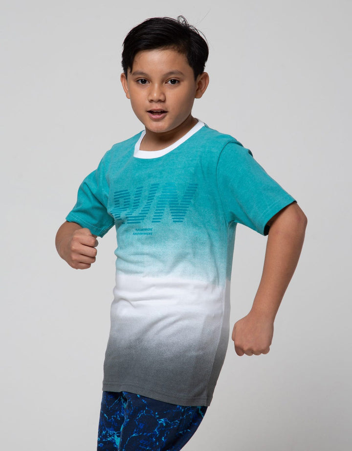 Nevada Sport Short Sleeve T-Shirt Textured Ombre Green Run