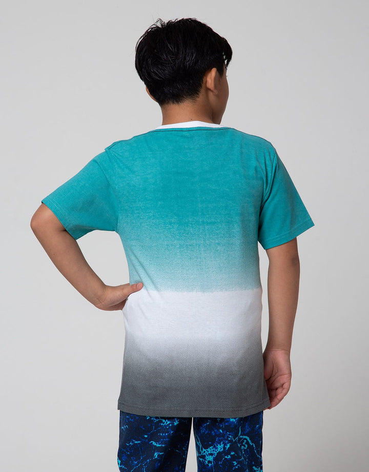 Nevada Sport Short Sleeve T-Shirt Textured Ombre Green Run