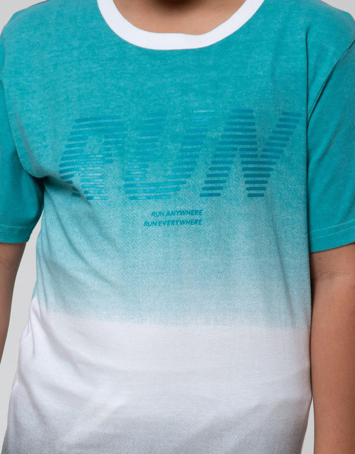 Nevada Sport Short Sleeve T-Shirt Textured Ombre Green Run