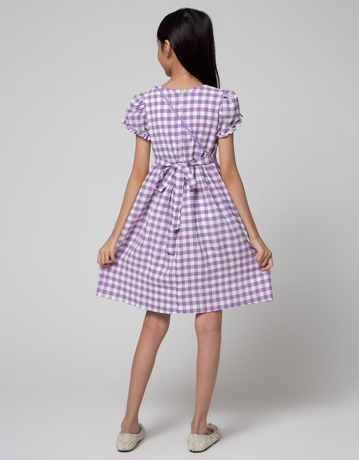 Kidz Too Print Kotak Midi Dress Anak Perempuan