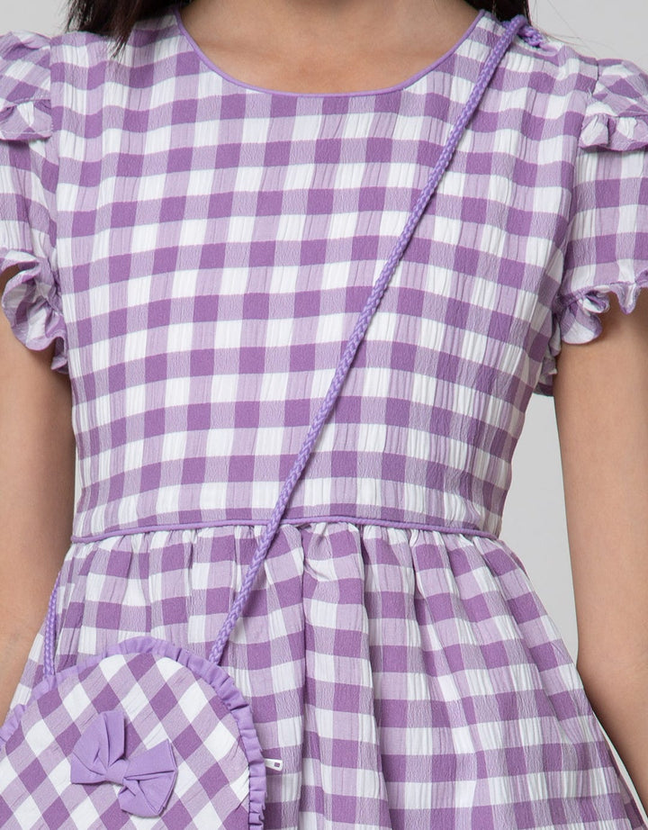 Kidz Too Print Kotak Midi Dress Anak Perempuan