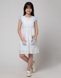 Sweet Miss Short Sleeve Midi Dress Print Polkadot Bunny Cat Kantong