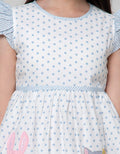 Sweet Miss Short Sleeve Midi Dress Print Polkadot Bunny Cat Kantong