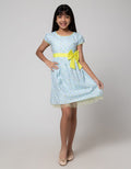 Sweet Miss Short Sleeve Midi Dress Print Bunga Rok Tile