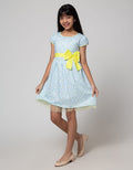 Sweet Miss Short Sleeve Midi Dress Print Bunga Rok Tile