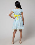 Sweet Miss Short Sleeve Midi Dress Print Bunga Rok Tile