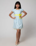 Sweet Miss Short Sleeve Midi Dress Print Bunga Rok Tile