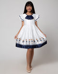 Sweet Miss Short Sleeve Midi Dress Rok Print Balerina