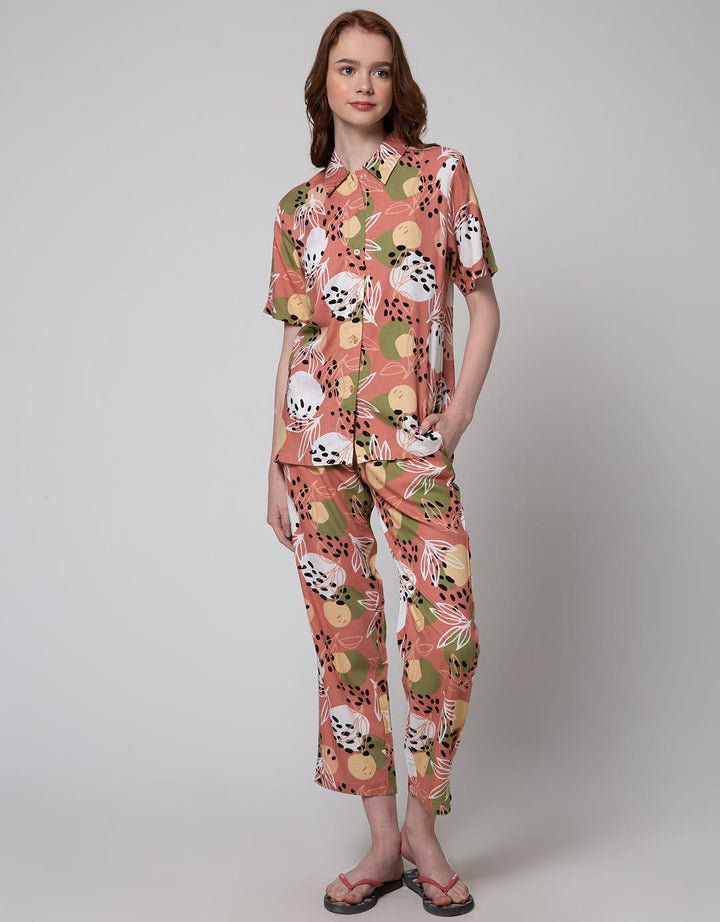 St. Yves Short Sleeve Pyjama Pants Sweety Flower