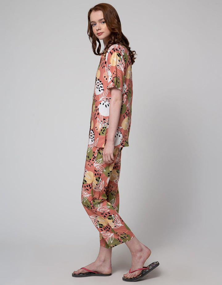 St. Yves Short Sleeve Pyjama Pants Sweety Flower