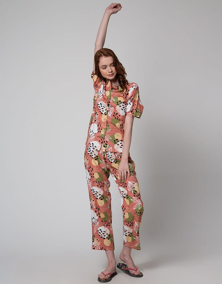 St. Yves Short Sleeve Pyjama Pants Sweety Flower