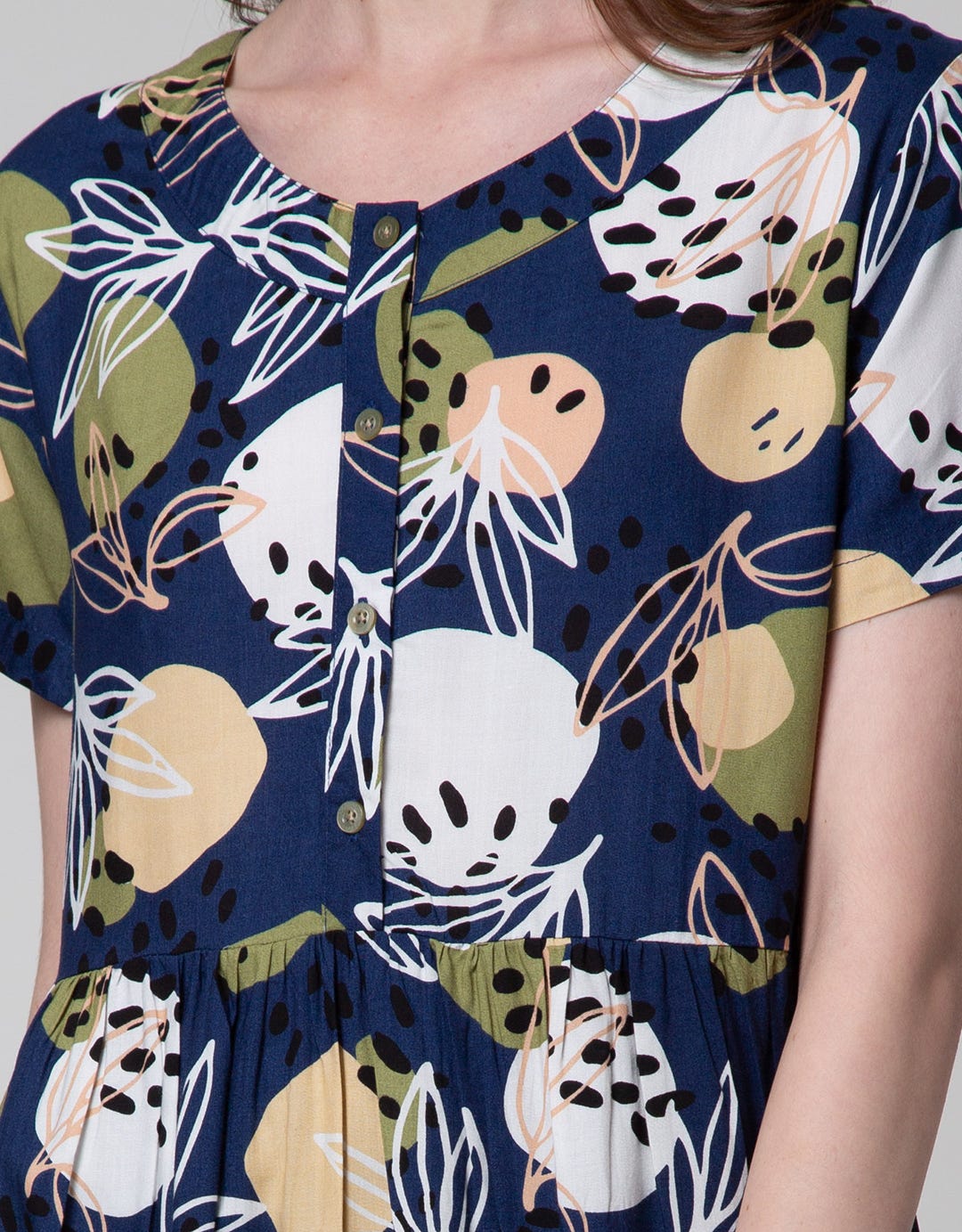 St. Yves Flower Print Midi Dress Wanita