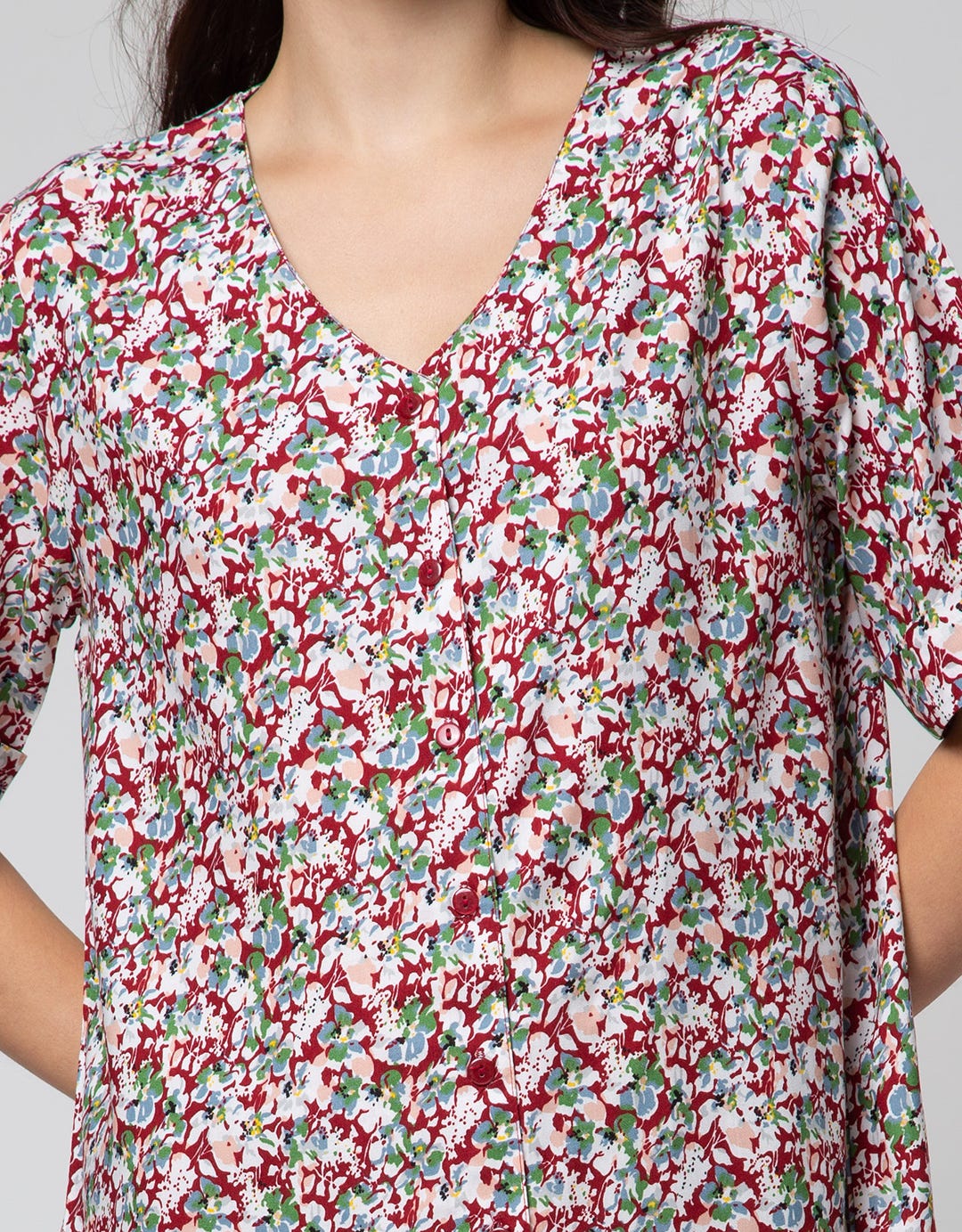 ST. YVES Short Sleeve Pajama Pants Summer Flower