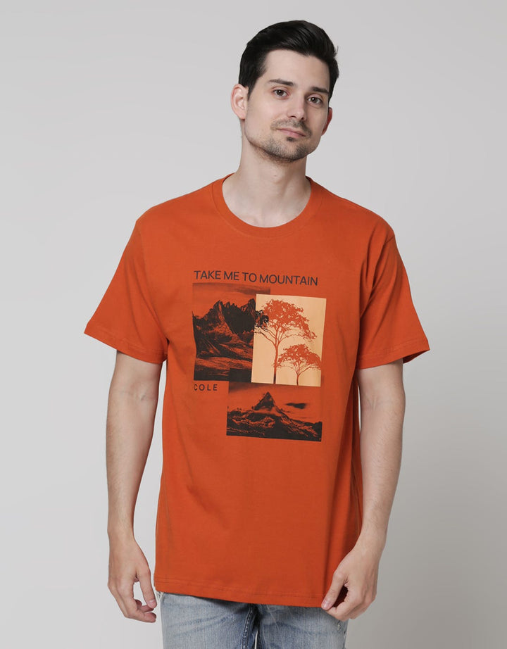Cole Short Sleeve T-Shirt Print Nat Tree 2 Tone