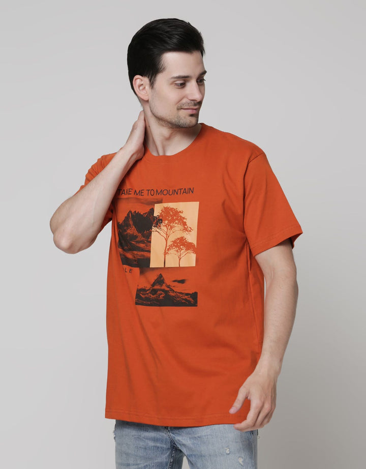 Cole Short Sleeve T-Shirt Print Nat Tree 2 Tone