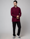 Cole Long Sleeve Polo Shirt Solid 1 Pkt Jersey