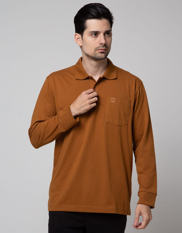 Cole Long Sleeve Polo Shirt Solid 1 Jersey