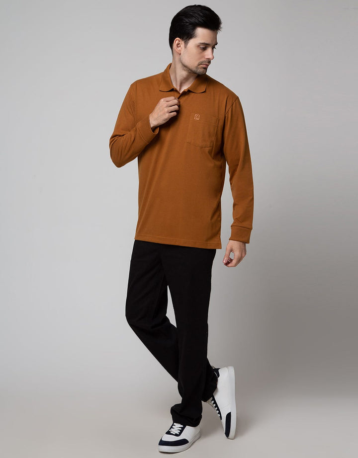 Cole Long Sleeve Polo Shirt Solid 1 Jersey