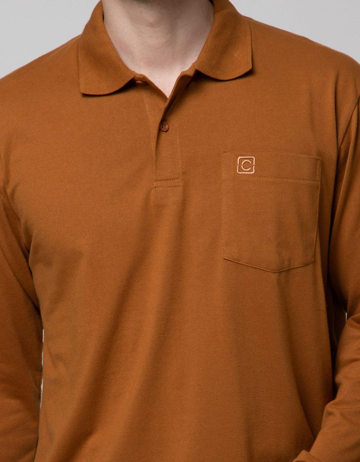 Cole Long Sleeve Polo Shirt Solid 1 Jersey