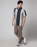 Cole Short Sleeve Polo Shirt Stripe Vertical