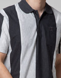 Cole Short Sleeve Polo Shirt Stripe Vertical